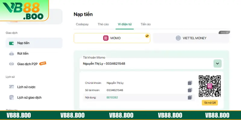 3 lưu ý quan trọng khi nạp tiền VB88