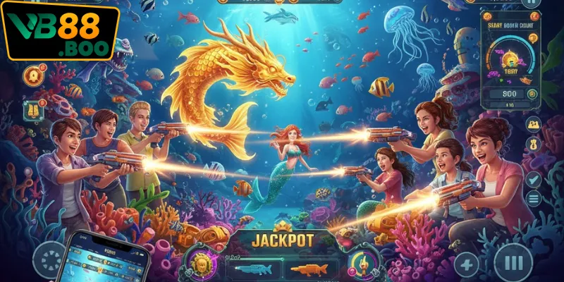 Bắn Cá VB88: Săn boss khủng, chinh phục đại dương, thưởng lớn.